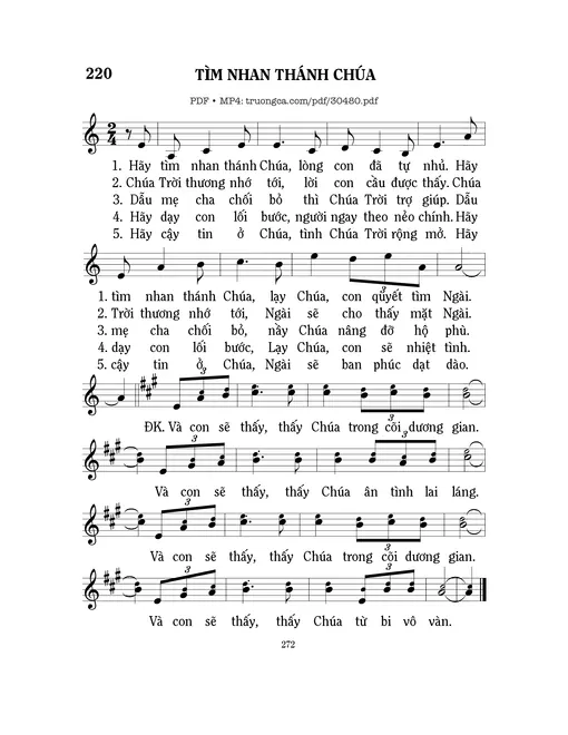 Tìm Nhan Thánh Chúa