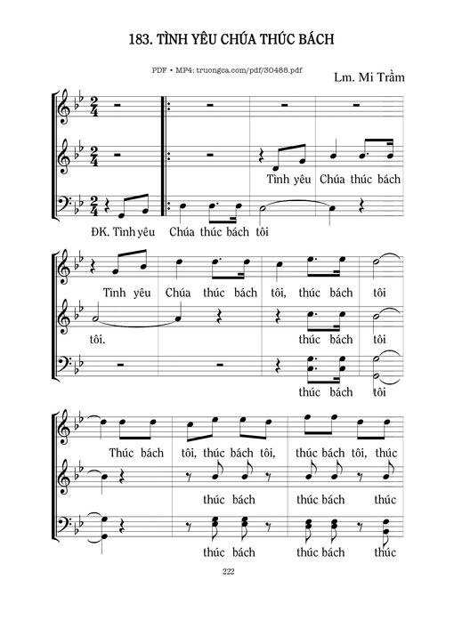 Sheet nhạc PDF bài Tình yêu Chúa thúc bách