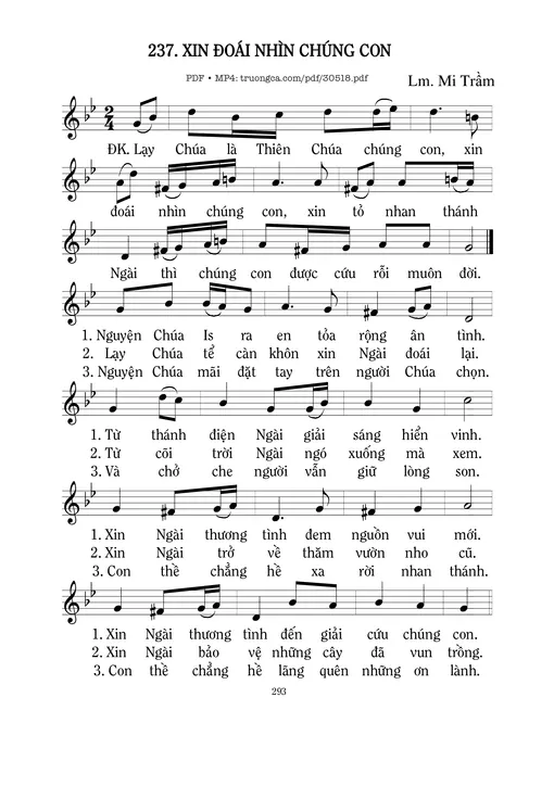 Sheet nhạc PDF bài Xin đoái nhìn chúng con