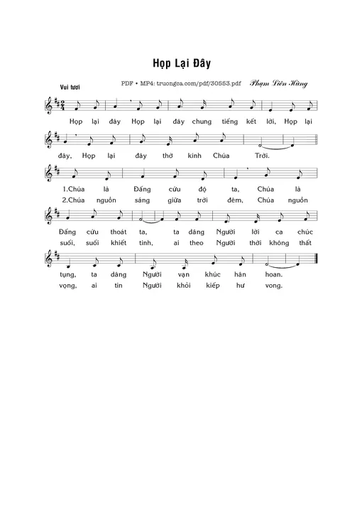 Sheet nhạc PDF bài Họp Lại Đây