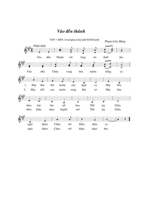 Vào Đền Thánh - Phạm Liên Hùng