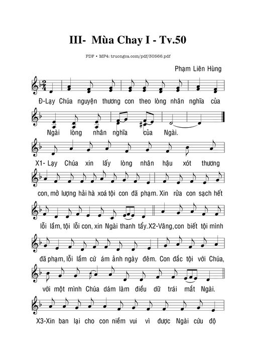 Thánh Vịnh , Mùa Chay/1.Tv 50