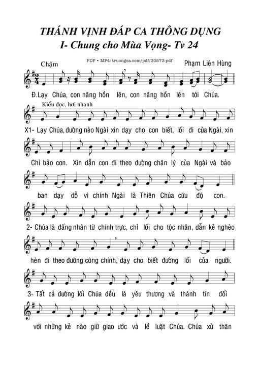 Thánh vịnh 24/Mùa Vọng