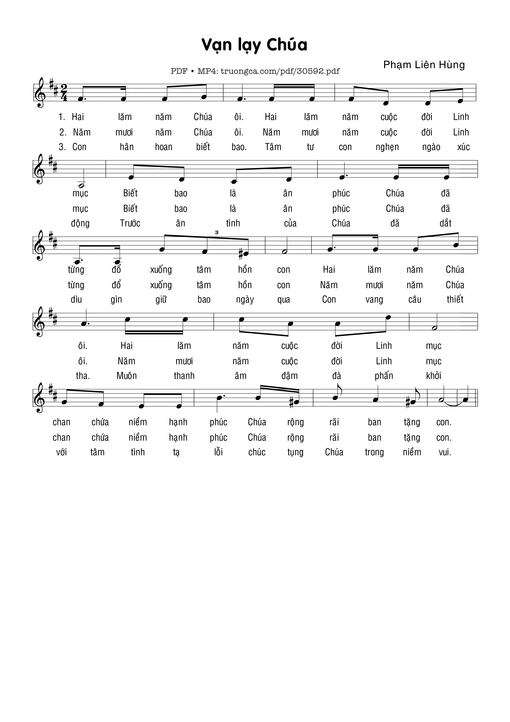 Sheet nhạc PDF bài Van lạy Chúa
