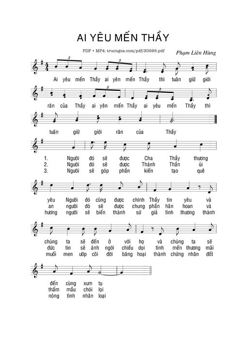 Ai Yêu Mến Thầy