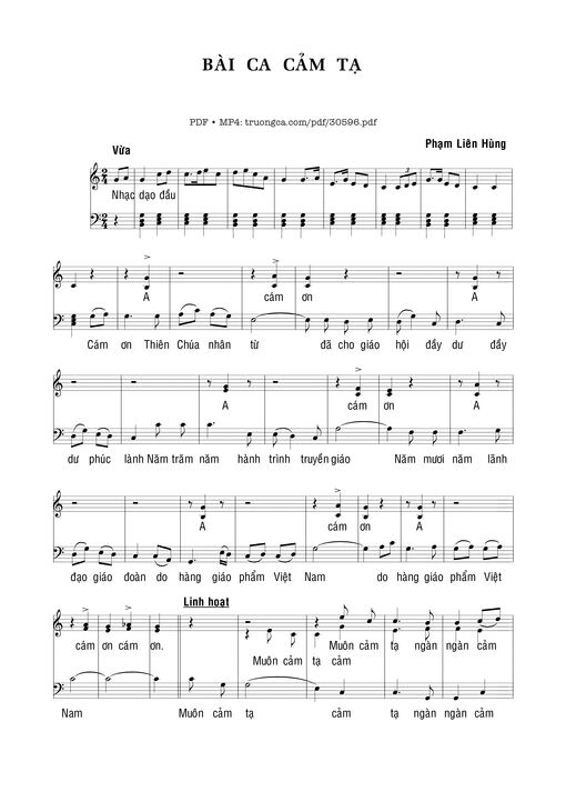 Bài Ca Cảm Tạ - Phạm Liên Hùng