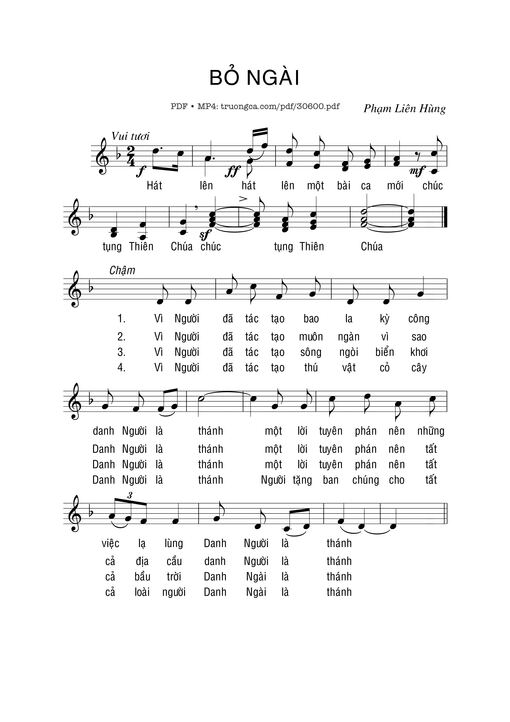 Bỏ Ngài - Phạm Liên Hùng