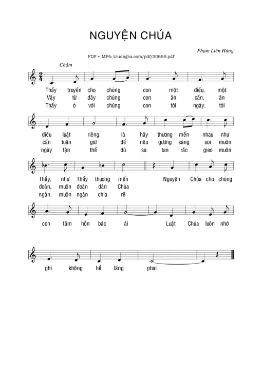 Nguyện Chúa - Phạm Liên Hùng