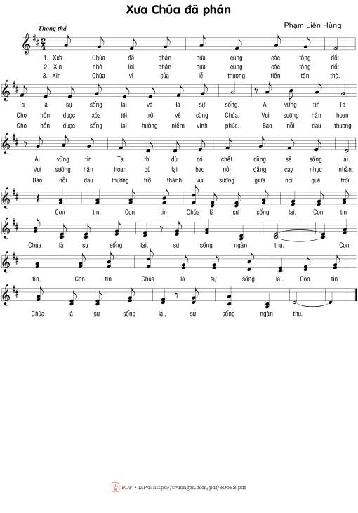 Xưa Chúa đã phán