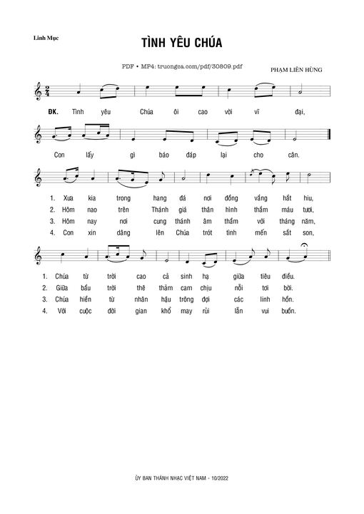 Tình yêu Chúa - Phạm Liên Hùng