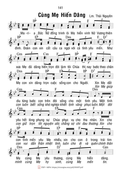 Cùng Mẹ Dâng Hiến