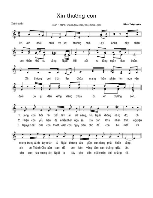 Xin thương con - Thái Nguyên