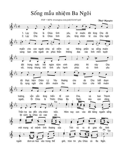 Sống mầu nhiệm Ba Ngôi