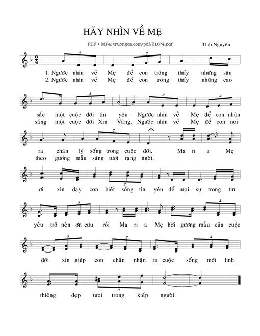 Hãy nhìn về Mẹ