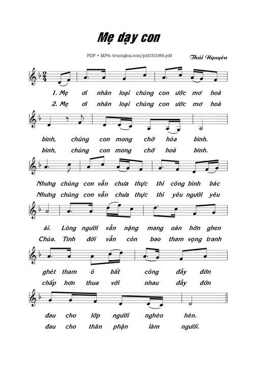 Mẹ Dạy Con - Thái Nguyên