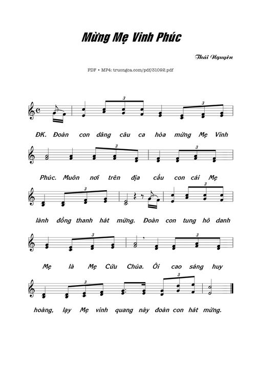 Mừng Mẹ Vinh Phúc