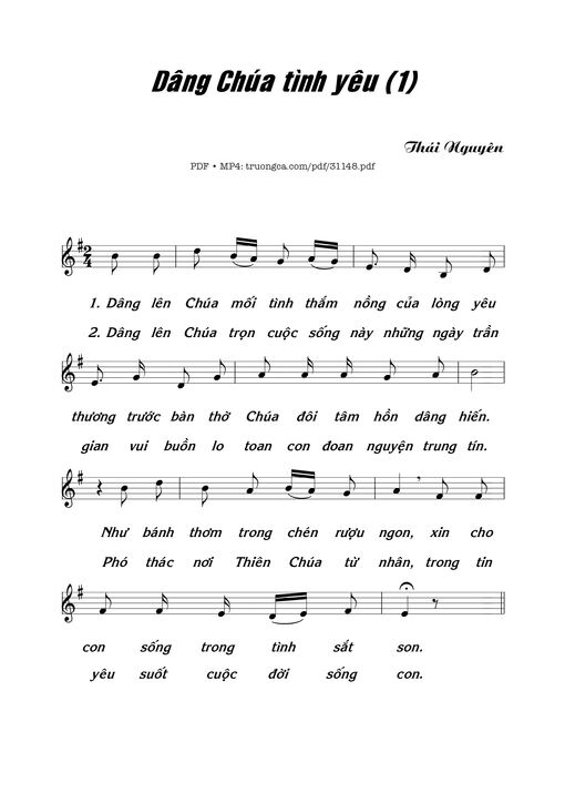 Dâng Chúa Tình Yêu 1