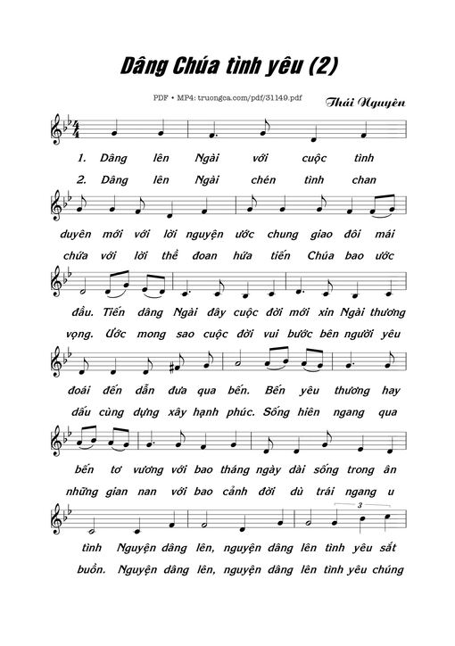 Dâng Chúa tình yêu 2