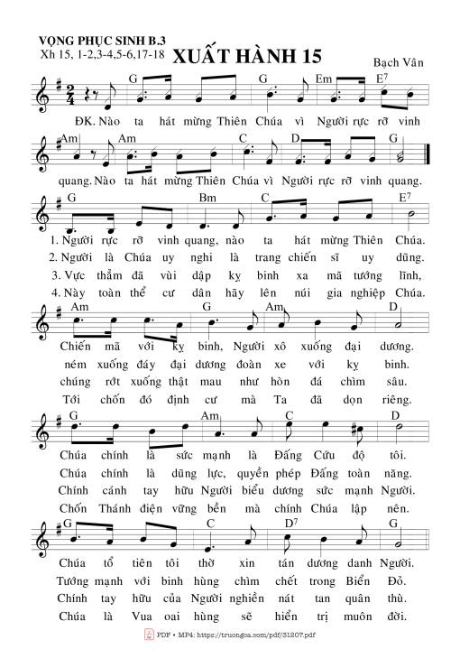 Vọng Phục Sinh – Bài 3 (Xh. 15)