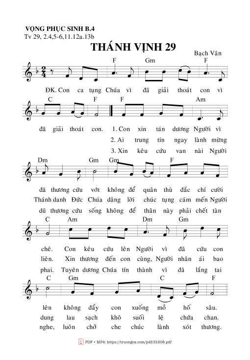 Thánh Vịnh 29, Vọng Phục Sinh – Bài 4