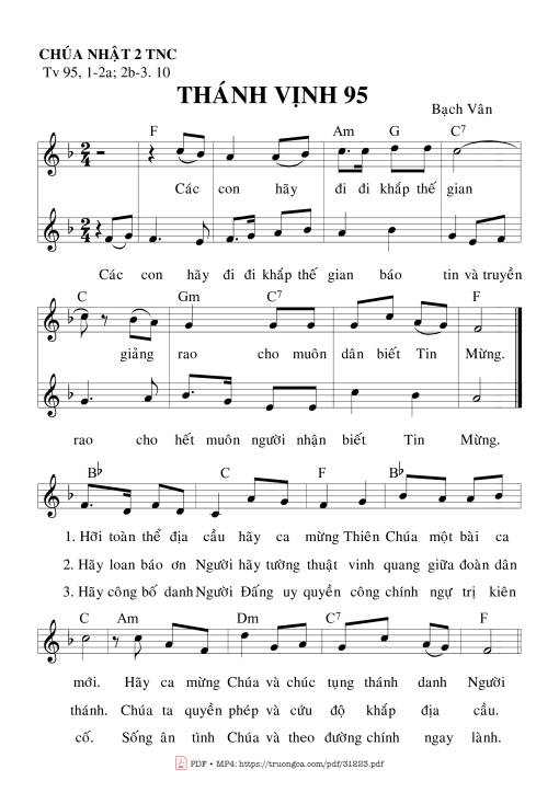 Thánh Vịnh 95, Chúa Nhật 2C Thường Niên
