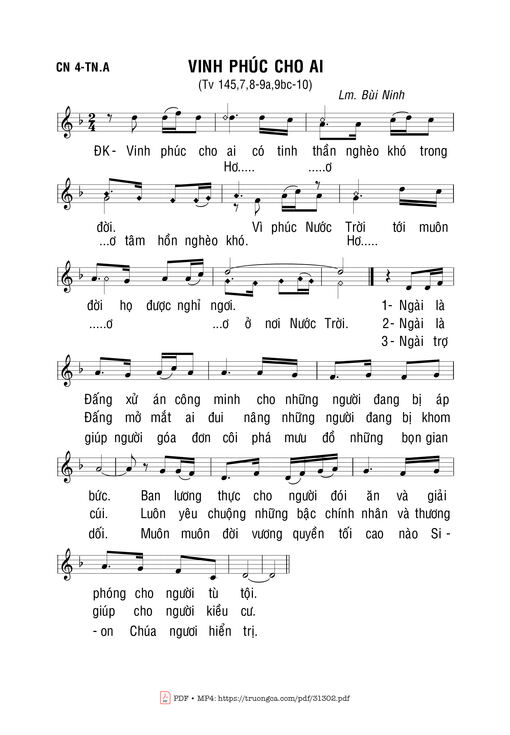 Vinh Phúc Cho Ai - Bùi Ninh
