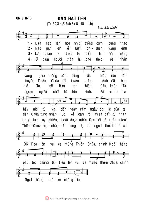 Sheet nhạc PDF bài Đàn Hát Lên