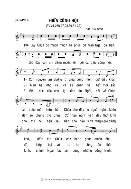 Sheet nhạc PDF bài Giữa Công Hội