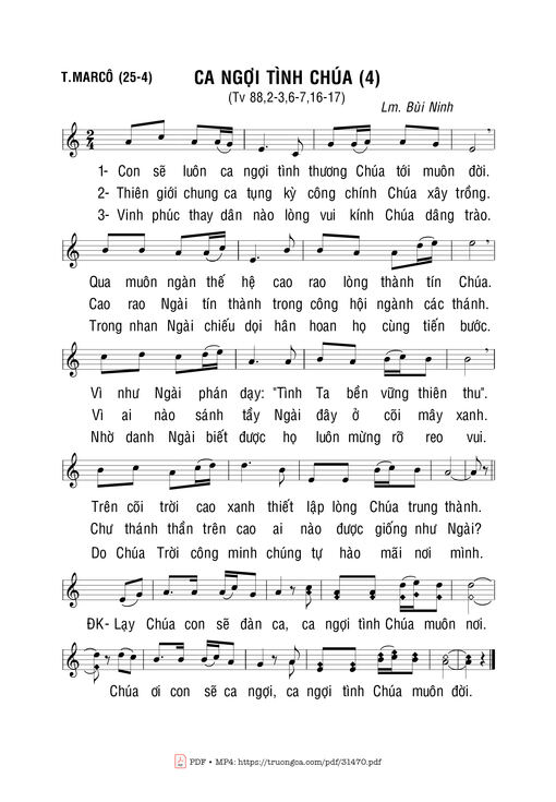 Thánh Vịnh 88, Ca Ngợi Tình Chúa (4