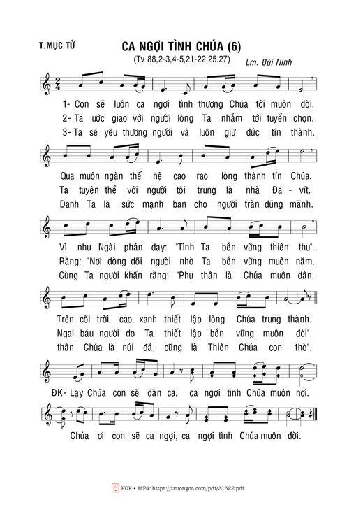 Thánh Vịnh 88, Ca Ngợi Tình Chúa (6