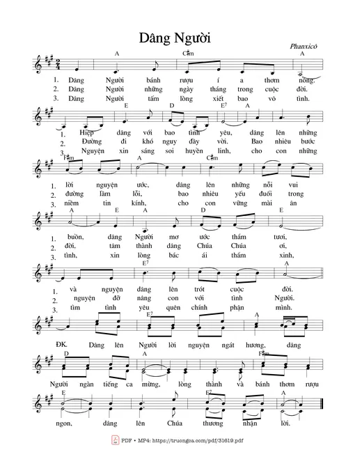 Dâng Người - Phanxico
