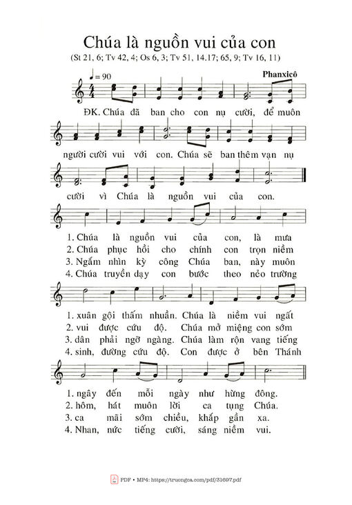 Chúa Là Nguồn Vui Của Con