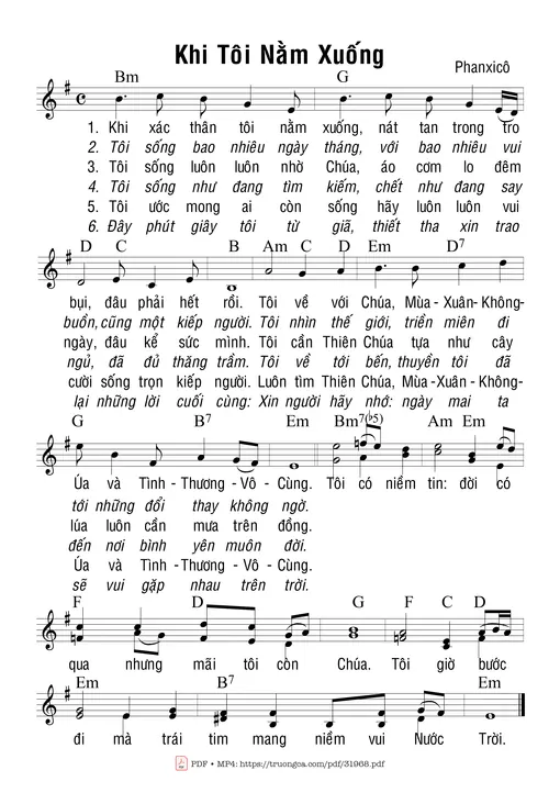 Khi Tôi Nằm Xuống