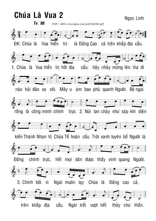 Thánh Vịnh 96, Chúa Là Vua 2