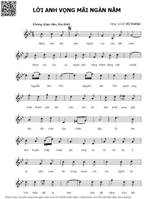 Lời anh vọng mãi ngàn năm