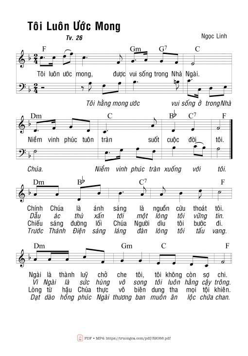 Thánh Vịnh 26, Tôi Luôn Ước Mong