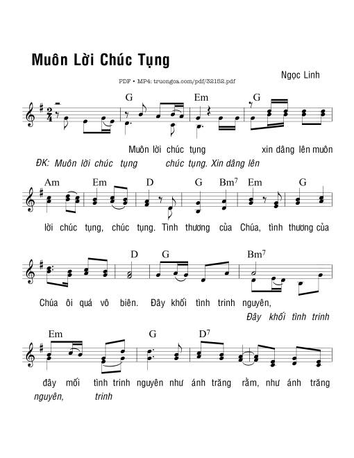 Muôn Lời Chúc Tụng