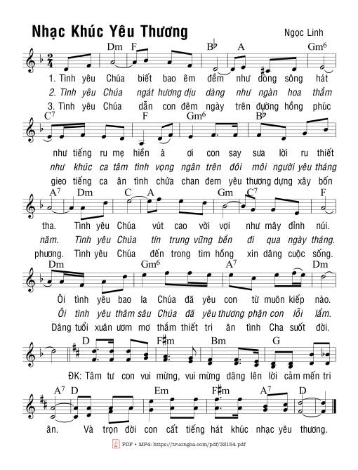 Nhạc Khúc Yêu Thương (2 Bè)