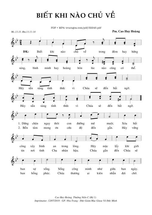 Biết Khi Nao Chủ Về