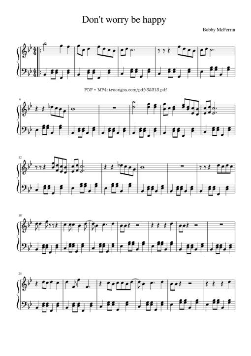 Don't worry be happy Piano