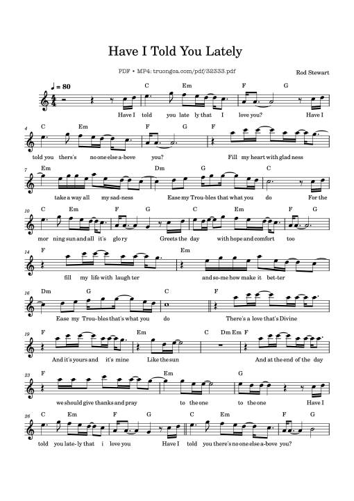 Have I Told You Lately