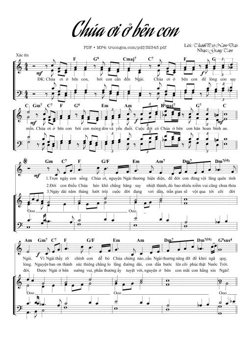 Chúa Ơi Ở Bên Con (4 bè, intro)