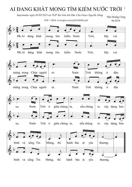 Ai Đang Khát Mong Tìm Kiếm Nước Trời