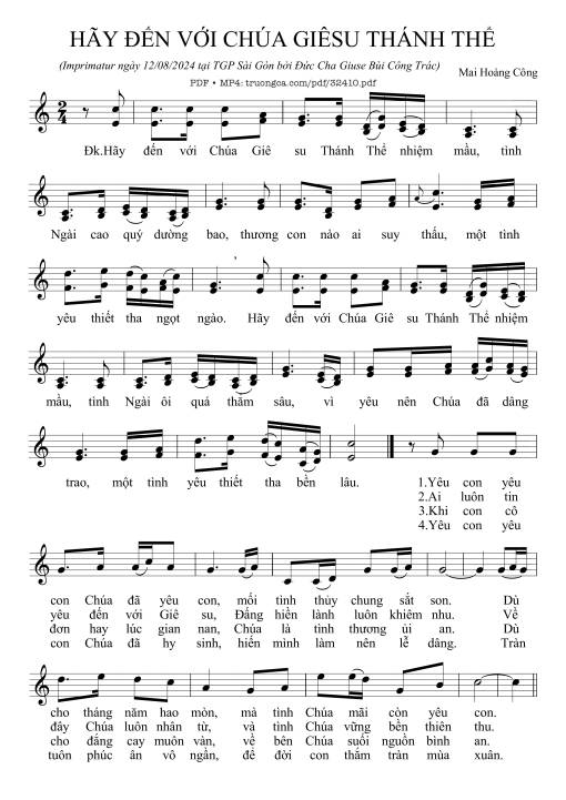 Hãy Đến Với Chúa Giêsu Thánh Thể