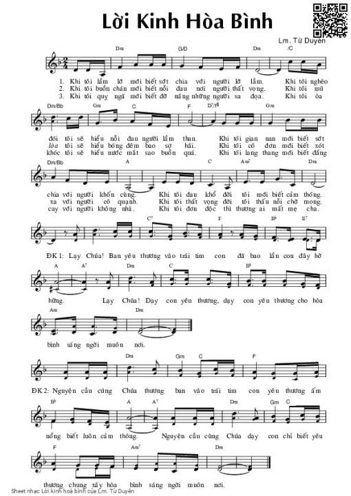 Lời kinh hoà bình