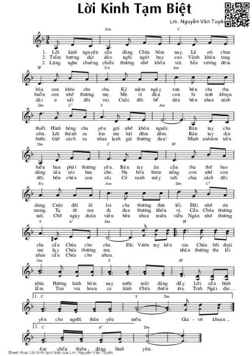 Lời kinh tạm biệt