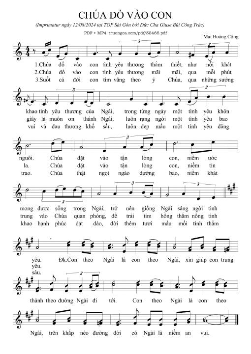 Chúa Đổ Vào Con