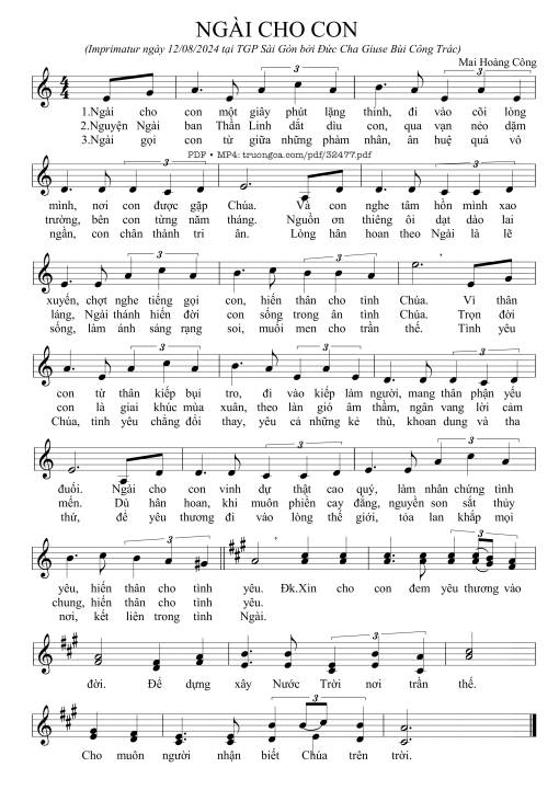 Ngài Cho Con - Mai Hoàng Công