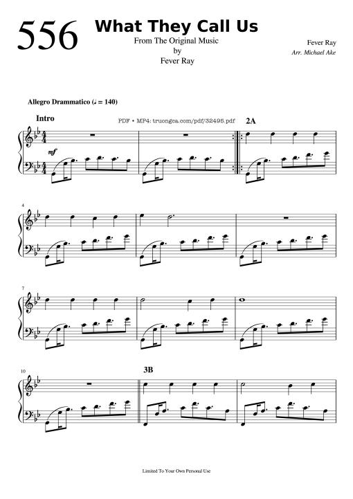 Sheet nhạc PDF bài What They Call Us Piano