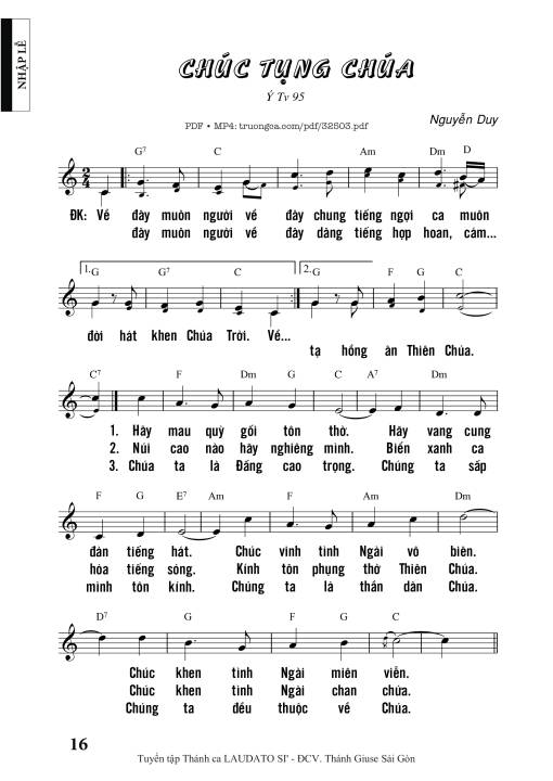 Chúc Tụng Chúa - Nguyễn Duy